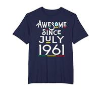 Impresionante Desde Julio de 1961 61 años Divertido 61 Camiseta, Hombre Tallas Grandes, Azul Marino, 3X Alto
