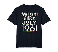 Impresionante Desde Julio de 1961 61 años Divertido 61 Camiseta, Hombre Tallas Grandes, Negro, 2X Alto