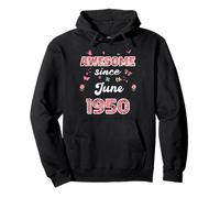 Impresionante Desde Junio 1950 Flores 1950 Junio Cumpleaños Sudadera con Capucha