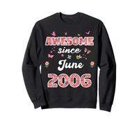 Impresionante Desde Junio 2006 Flores 2006 Junio Cumpleaños Sudadera