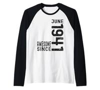 Impresionante desde junio de 1941, nacido en 1941 cumpleaños de junio Camiseta Manga Raglan