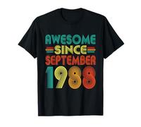 Impresionante Desde Septiembre 1988 Años 32nd Bday Funny Vintage Camiseta