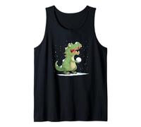 Impresionante Dinosaurio ama Snowball Fights Costume Camiseta sin Mangas