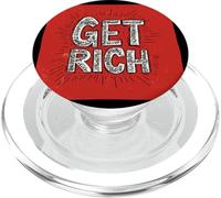 Impresionante Discurso Get Rich para una mirada inspiradora PopSockets PopGrip para MagSafe
