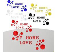 Impresionante diseño 3D Acrílico Espejo Pegatinas de pared con Personalizable Home Letras Logos (negro)