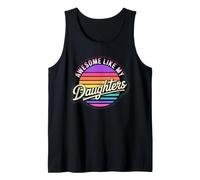 Impresionante diseño Retro de Puesta de Sol como mis Hijas Camiseta sin Mangas