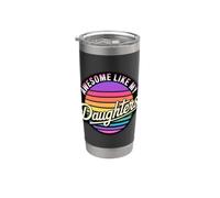 Impresionante diseño retro de puesta de sol como mis hijas Vaso térmico de acero inoxidable de doble pared
