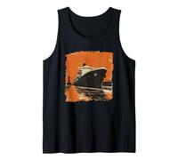 Impresionante disfraz de barco en colores fríos Camiseta sin Mangas