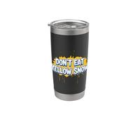 Impresionante disfraz de discurso de nieve amarilla no comas Vaso térmico de acero inoxidable de doble pared