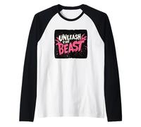 Impresionante disfraz de discurso de Unleash the Beast Camiseta Manga Raglan