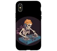 Impresionante disfraz de DJ para esqueletos y amantes de las fiestas Carcasa para iPhone X/XS