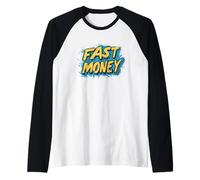 Impresionante disfraz de emblema de dinero rápido para niños y niñas Camiseta Manga Raglan