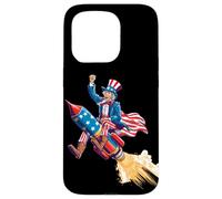 Impresionante Disfraz de Fuegos Artificiales de Estados Unidos para los Amantes de los Cohetes y Sam Carcasa para iPhone 15 Pro