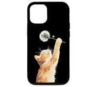 Impresionante disfraz de gato con flor de diente de león para los amantes de las semillas Carcasa para iPhone 12/12 Pro