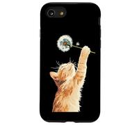 Impresionante disfraz de gato con flor de diente de león para los amantes de las semillas Carcasa para iPhone SE (2020) / 7 / 8