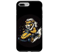 Impresionante disfraz de león de carreras en Go Kart para niños y niñas Carcasa para iPhone 7 Plus/8 Plus
