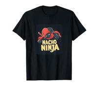 Impresionante Disfraz de Nacho Ninja para los Amantes de la Comida Mexicana Camiseta