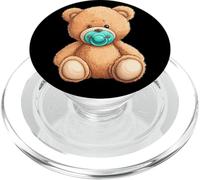 Impresionante Disfraz de Oso de Peluche con Chupete para los Amantes de los Peluches PopSockets PopGrip para MagSafe