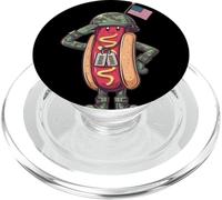 Impresionante Disfraz de Perro Caliente Estadounidense para Saludos y Amantes de los Soldados PopSockets PopGrip para MagSafe