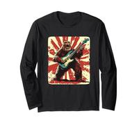 Impresionante disfraz de pie grande balancín para los amantes de la guitarra eléctrica Manga Larga