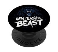 Impresionante disfraz de Unleash the Beast para hombre y mujer PopSockets PopGrip Adhesivo