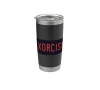 Impresionante emblema de declaración de exorcismo Vaso térmico de acero inoxidable de doble pared