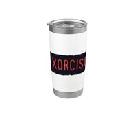 Impresionante emblema de declaración de exorcismo Vaso térmico de acero inoxidable de doble pared