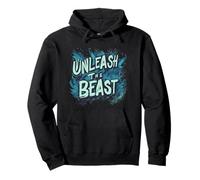 Impresionante emblema de Unleash the Beast Sudadera con Capucha
