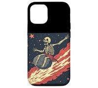 Impresionante esqueleto monta un meteorito con fuego y llamas Carcasa para iPhone 12/12 Pro