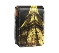 Impresionante estuche portátil para pintalabios Golden Gate Bridge para viajes, mini caja de almacenamiento de lápiz labial con espejo para mujeres y mujeres, bolsa de cosméticos de cuero, Varios colores, 9.5x2x7 cm/3.7x0.8x2.7 in