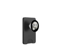 Impresionante Gato Blanco Ojos Azules Mirando a través de PopSockets PopWallet para MagSafe