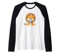 Impresionante gráfico de león chup Camiseta Manga Raglan