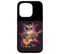 Impresionante guitarrista de búho para un ambiente musical cómico Carcasa para iPhone 15 Pro