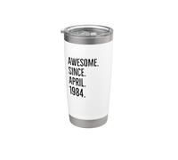 Impresionante idea de cumpleaños de edad desde abril de 1984 Vaso térmico de acero inoxidable de doble pared