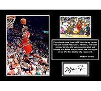 Impresionante impresión fotográfica de Michael Jordan firmada y autografiada