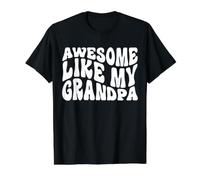Impresionante Like My Grandpa Humor Matching Family Fathers Day Camiseta gráfica económica, Hombre, Negro, XL