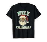 Impresionante Mele Kalikimaka Santa, Santa con Gafas de Sol Playa Camiseta