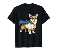 Impresionante Perro superhéroe Corgi con Capa y máscara Art Camiseta