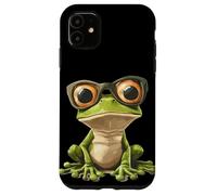 Impresionante rana con gafas para un aspecto inteligente Carcasa para iPhone 11