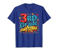 Impresionante Regalo de celebración de año Escolar para niño de Tercer Grado Camiseta, Hombre, Azul Real, M
