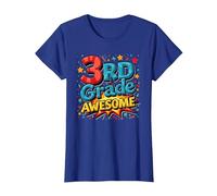 Impresionante Regalo de celebración de año Escolar para niño de Tercer Grado Camiseta, Mujer, Azul Real, 3XL