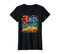Impresionante Regalo de celebración de año Escolar para niño de Tercer Grado Camiseta, Mujer, Negro, M