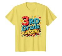 Impresionante Regalo de celebración de año Escolar para niño de Tercer Grado Camiseta, Niños, Limón, 3 años