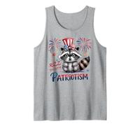 Impresionante RIZZ 'EM con Patriotismo Mapache I Put Tism Dad Camiseta sin Mangas