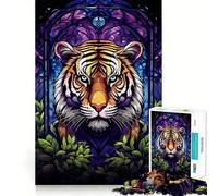 Impresionante Rompecabezas Abstracto de Tigre para Adultos,1000 Piezas,Juego de Habilidad y Pensamiento,Troquelado de Alta precisión,desafío entretenido para el Tiempo Libre (50x75cm)