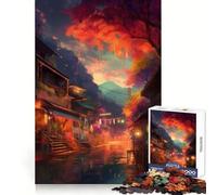 Impresionante Rompecabezas de Japón para Adultos de 1000 Piezas Ejercicio cognitivo Escapada Relajante Sin Bordes ásperos Regalo Ideal (38x52cm)