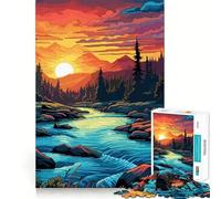 Impresionante Rompecabezas de montaña de 1000 Piezas para Adolescentes Juguete de lógica Mental Tiempo Libre Bordes Finos 38x26cm