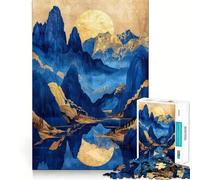 Impresionante Rompecabezas de Paisaje Dorado de 1000 Piezas para Adultos Juego Que estimula la Mente Superficie Lisa y sin Rebabas Un pasatiempo Fascinante para los Momentos de Ocio (38x52cm)