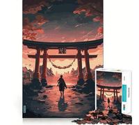 Impresionante Rompecabezas japonés de 1000 Piezas con Puerta Torii Juego de ingenio con Troquelado de Alta precisión Un pasatiempo Fascinante para los Momentos de Ocio (38x26cm)