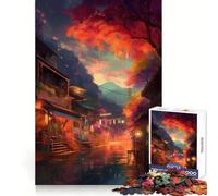 Impresionante Rompecabezas japonés de 1000 Piezas para Adultos Ideal para estimular la Memoria,el Ocio y la evasión Un Regalo entrañable (50x75cm)